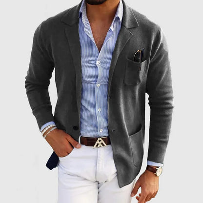 Men's Knit Blazer – Lightweight, Fashionable Casual Blazer