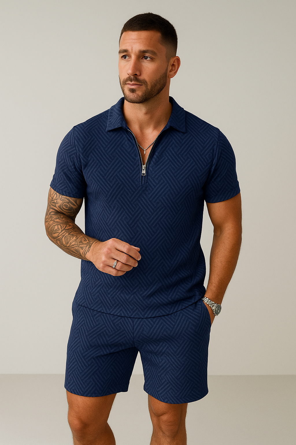 Hugo Sommer-Set für Herren | Modisches Poloshirt mit Bequemer Shorts