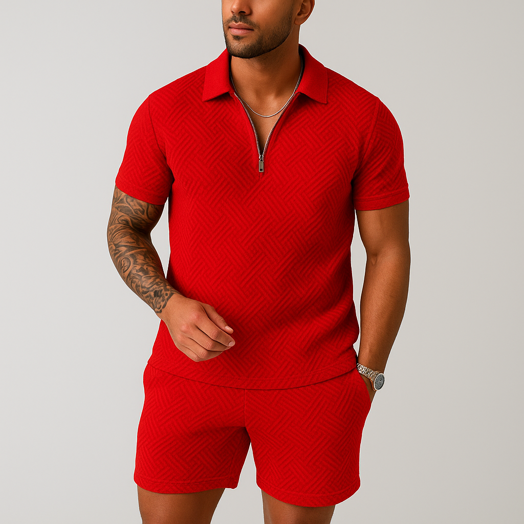 Hugo Sommer-Set für Herren | Modisches Poloshirt mit Bequemer Shorts