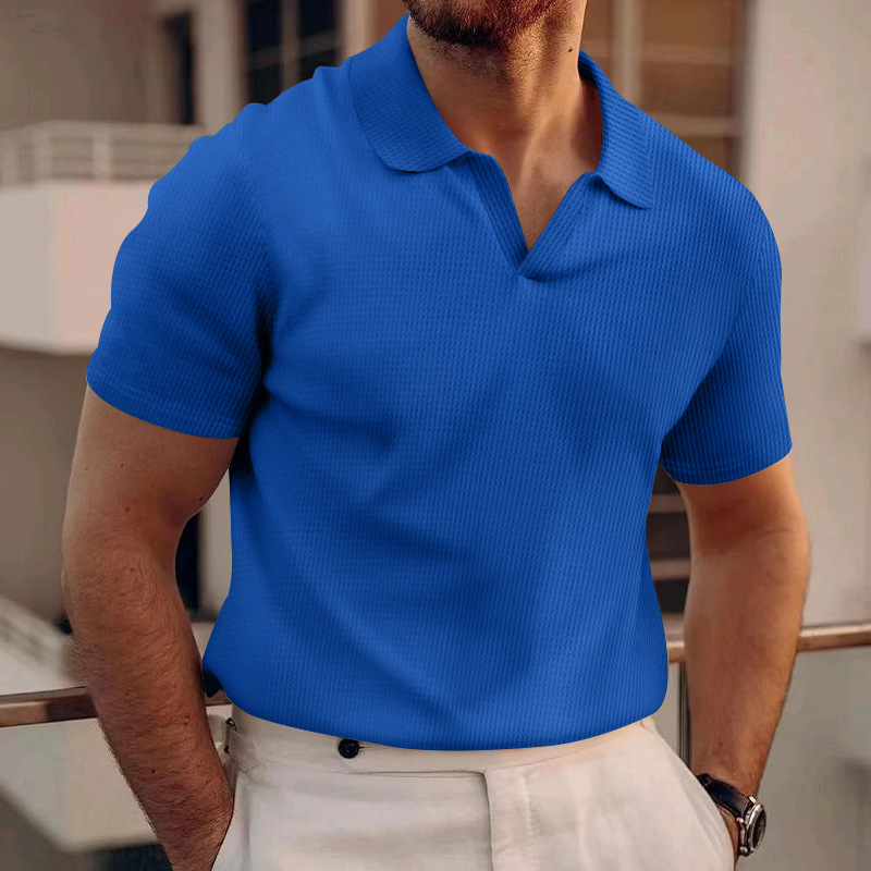 Kairus | Casual Men's Short Sleeve Polo Shirt with V-Neck | Versatile, Comfortable & Stylish