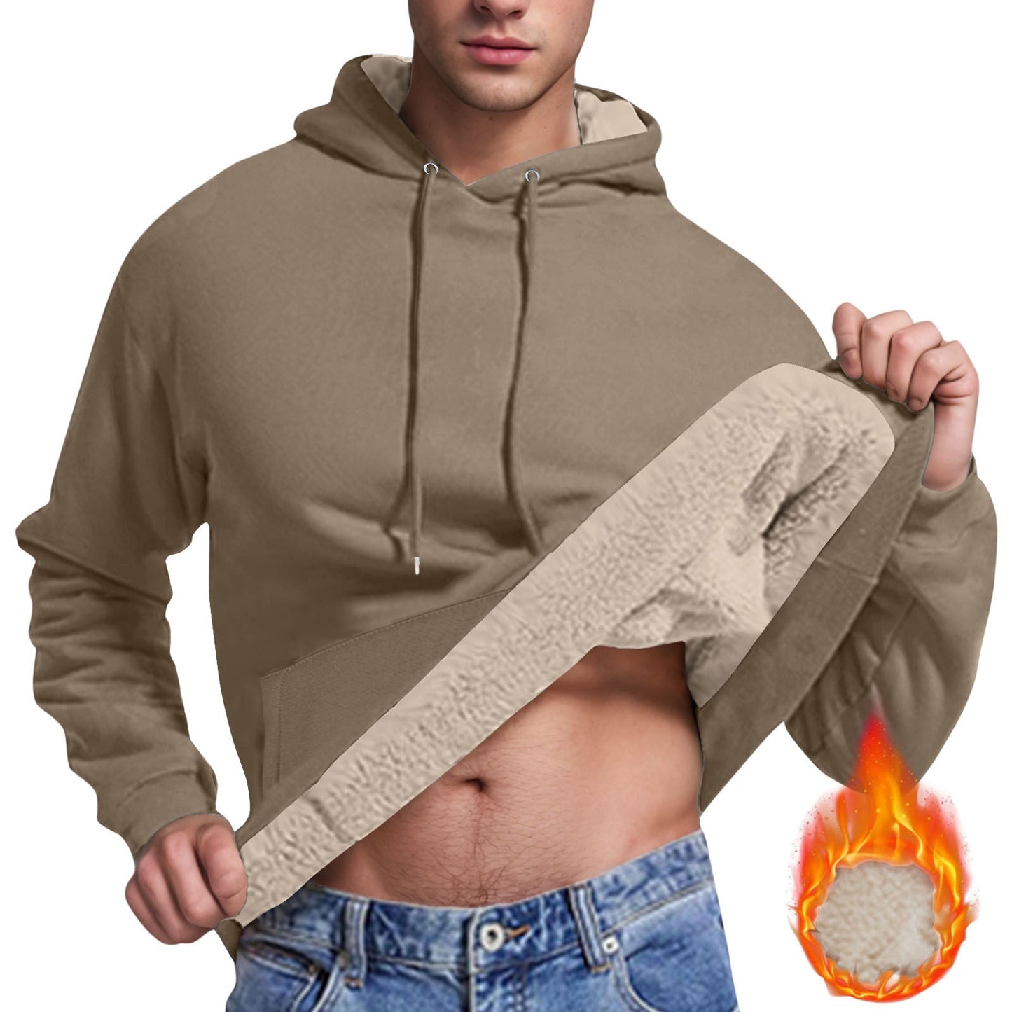 Kuscheliger Kaschmir-Hoodie mit Kapuze für Herren – Stylischer Pullover für den Herbst