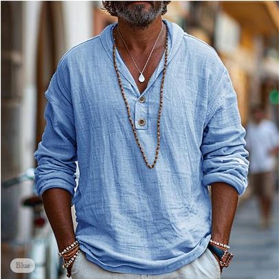 Benno | Men's Linen Shirt Popover | Light, breathable & stylish