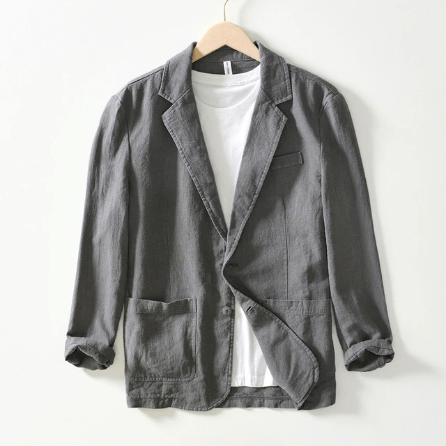 Blazer Herren – Leicht & ungefüttert mit Revers & 2-Knopf-Design