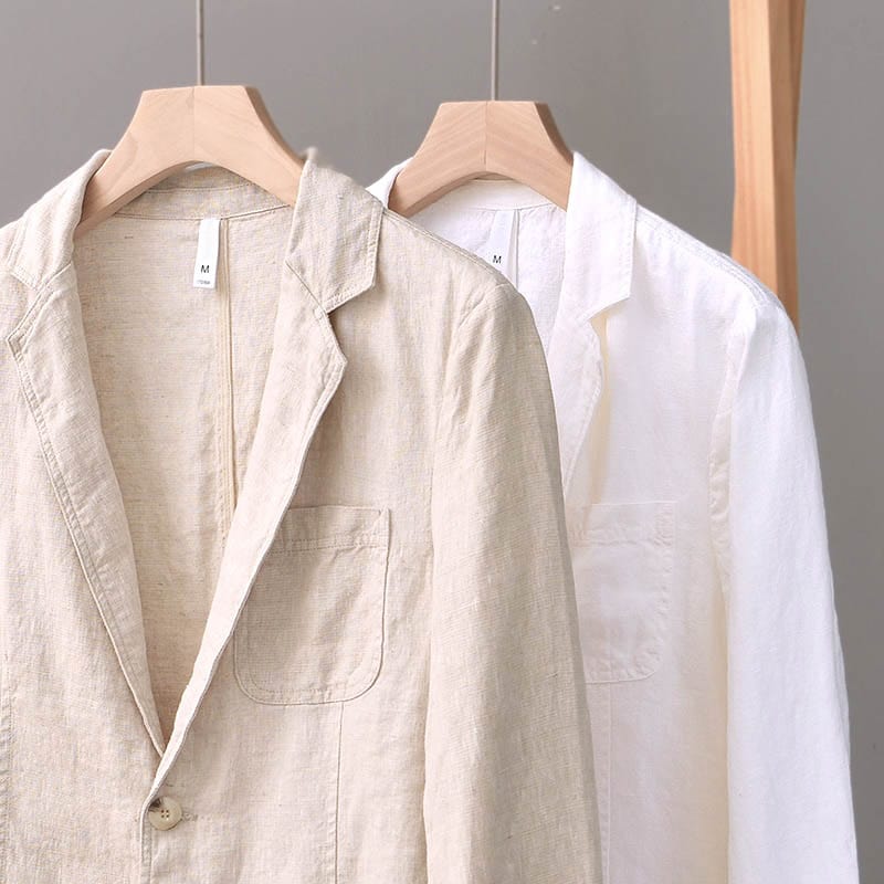 Blazer Herren – Leicht & ungefüttert mit Revers & 2-Knopf-Design