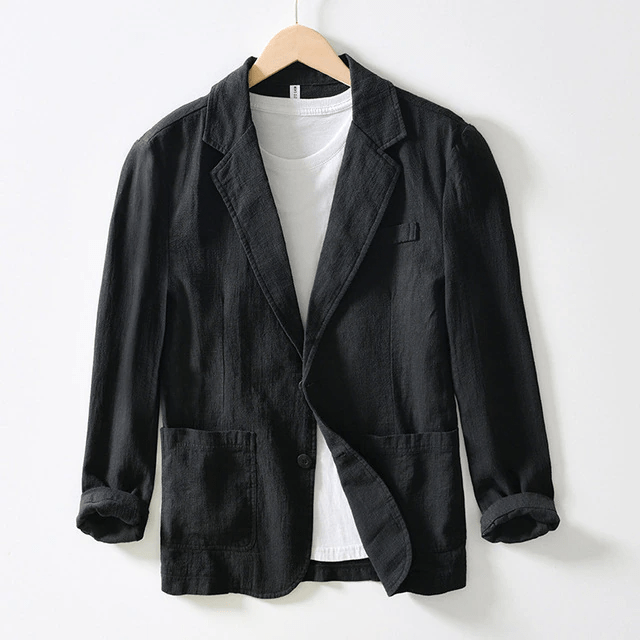 Blazer Herren – Leicht & ungefüttert mit Revers & 2-Knopf-Design