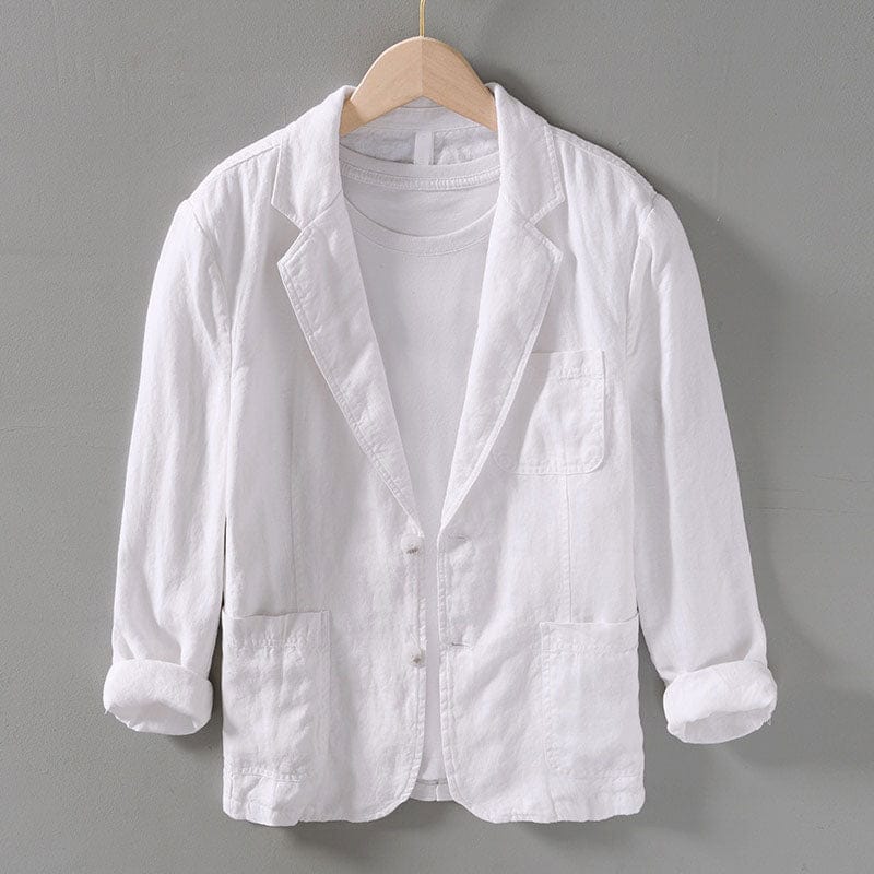 Blazer Herren – Leicht & ungefüttert mit Revers & 2-Knopf-Design