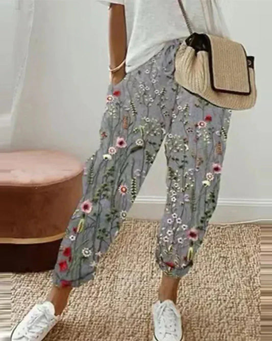 Burga | Casual Women's Pants Made of Linen-Cotton Blend | Light, Comfortable & Versatile