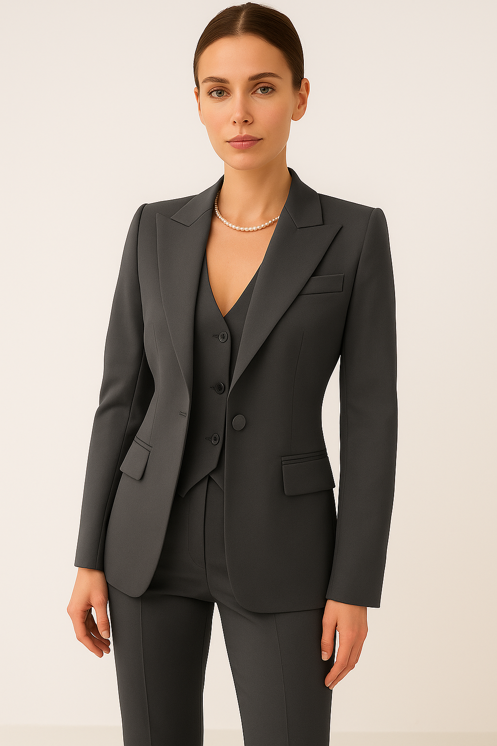 Clara | Three-piece women's set with blazer, vest, and pants for stylish appearances