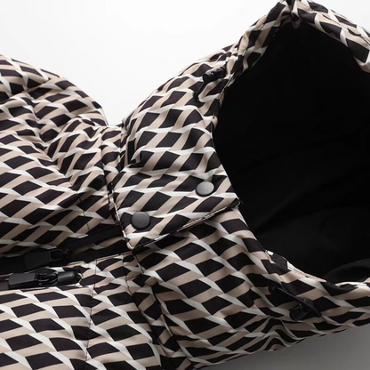 Damen Daunen Steppjacke mit Gürtel – Taillierte Winterjacke