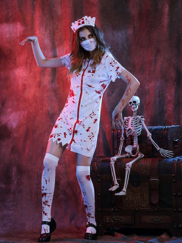 Damen Halloween Kostüm – Blutige Krankenschwester