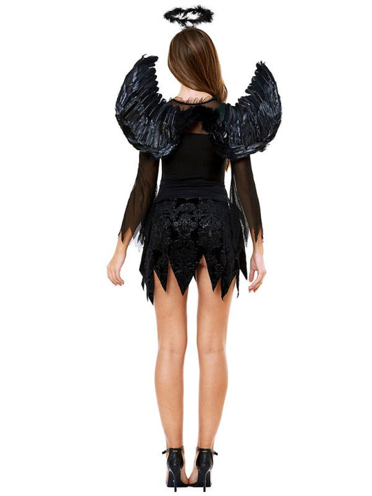 Damen Halloween Kostüm – Dunkler Engel Mini Kleid
