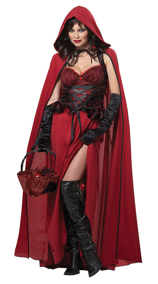 Damen Halloween Kostüm – Märchenhaftes Maxi Kleid mit Umhang
