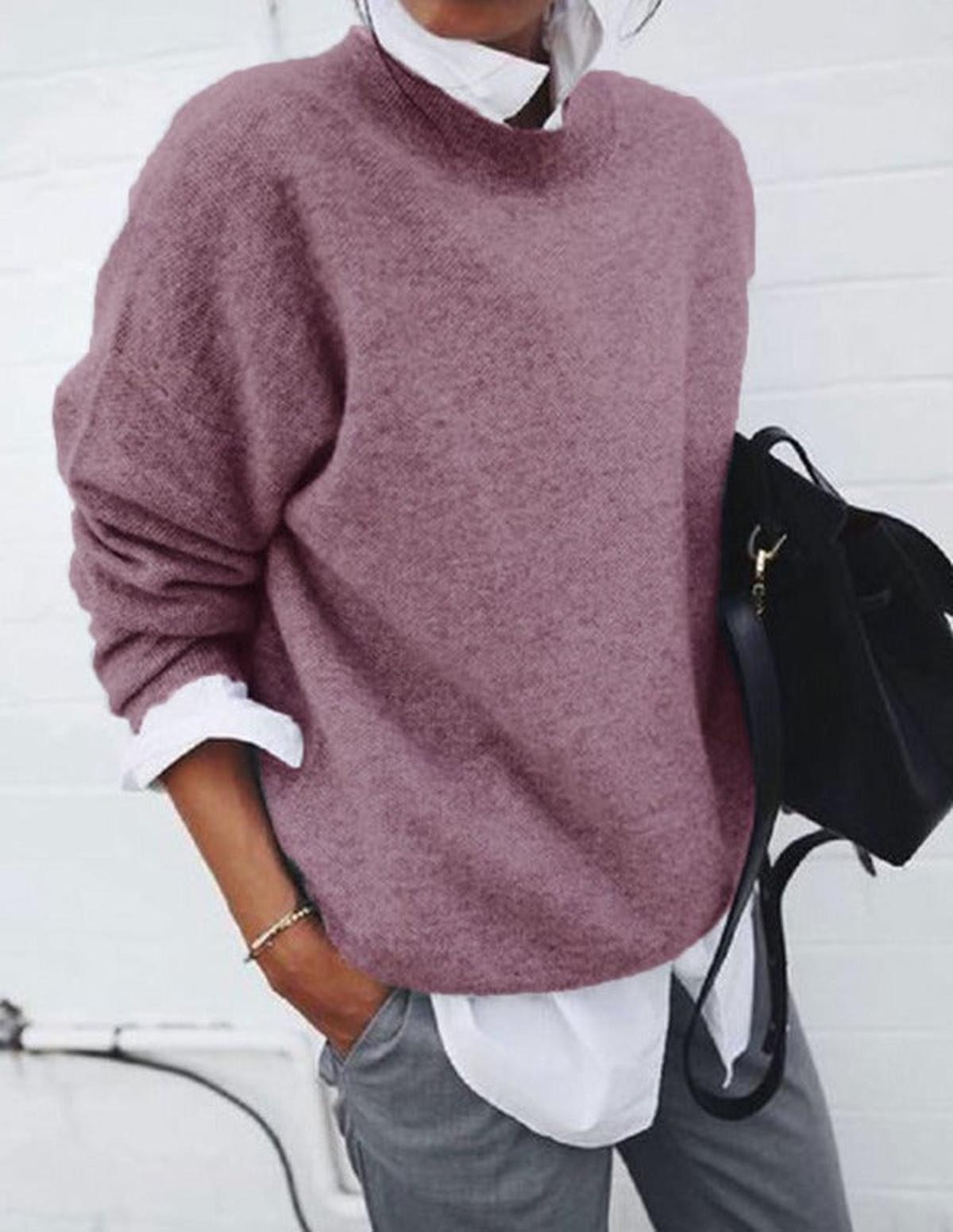 Damen Kaschmirpullover – Rundhals, Relaxed Fit & Luxuriös