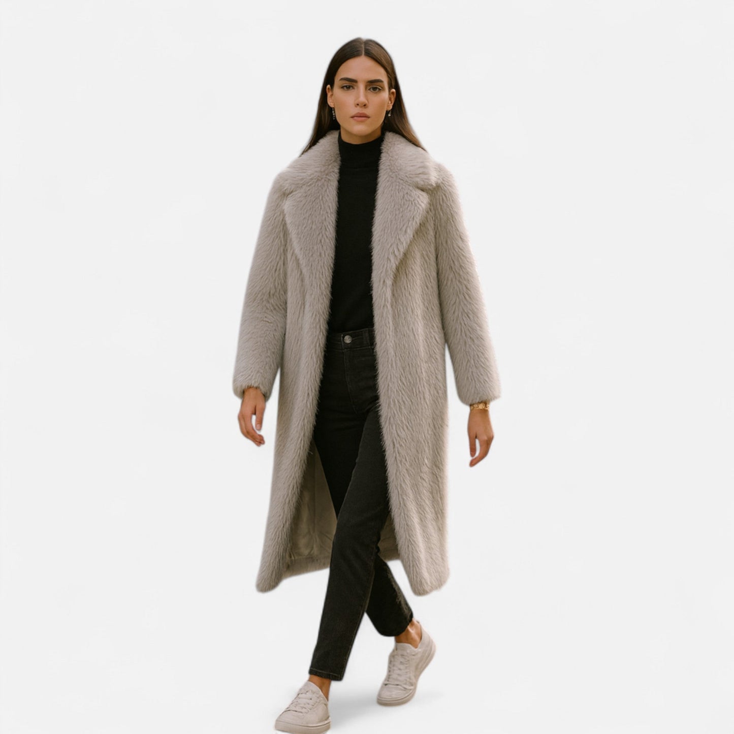 Women's Faux Fur Coat – Long and Soft