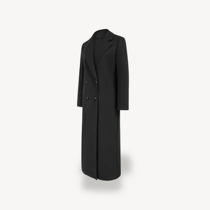 Women's Coat Double-Breasted Long – Classic Transitional & Winter Coat