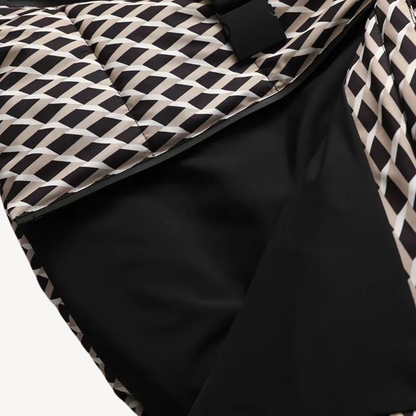 Women's puffer jacket with belt – Warm quilted jacket for winter