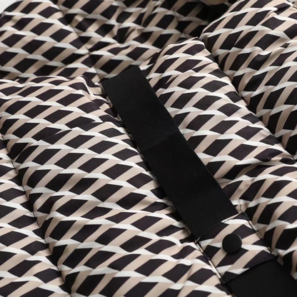 Women's puffer jacket with belt – Warm quilted jacket for winter