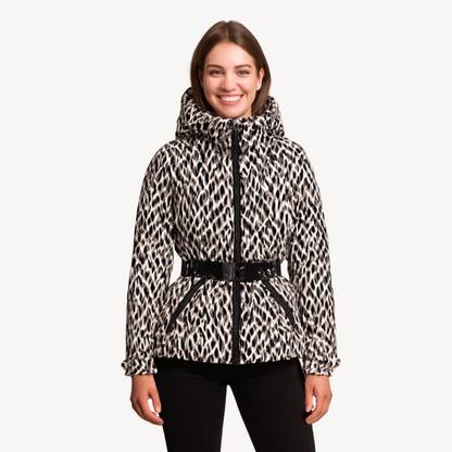 Women's puffer jacket with belt – Warm quilted jacket for winter
