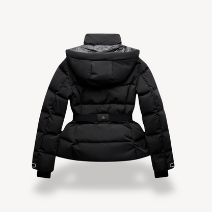 Women's Puffer Jacket – With Belt & Water-Repellent for Winter