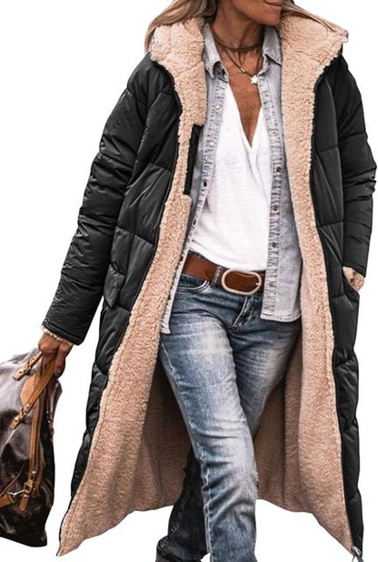Women's Puffer Coat Long – Warm Quilted Coat for Winter Days