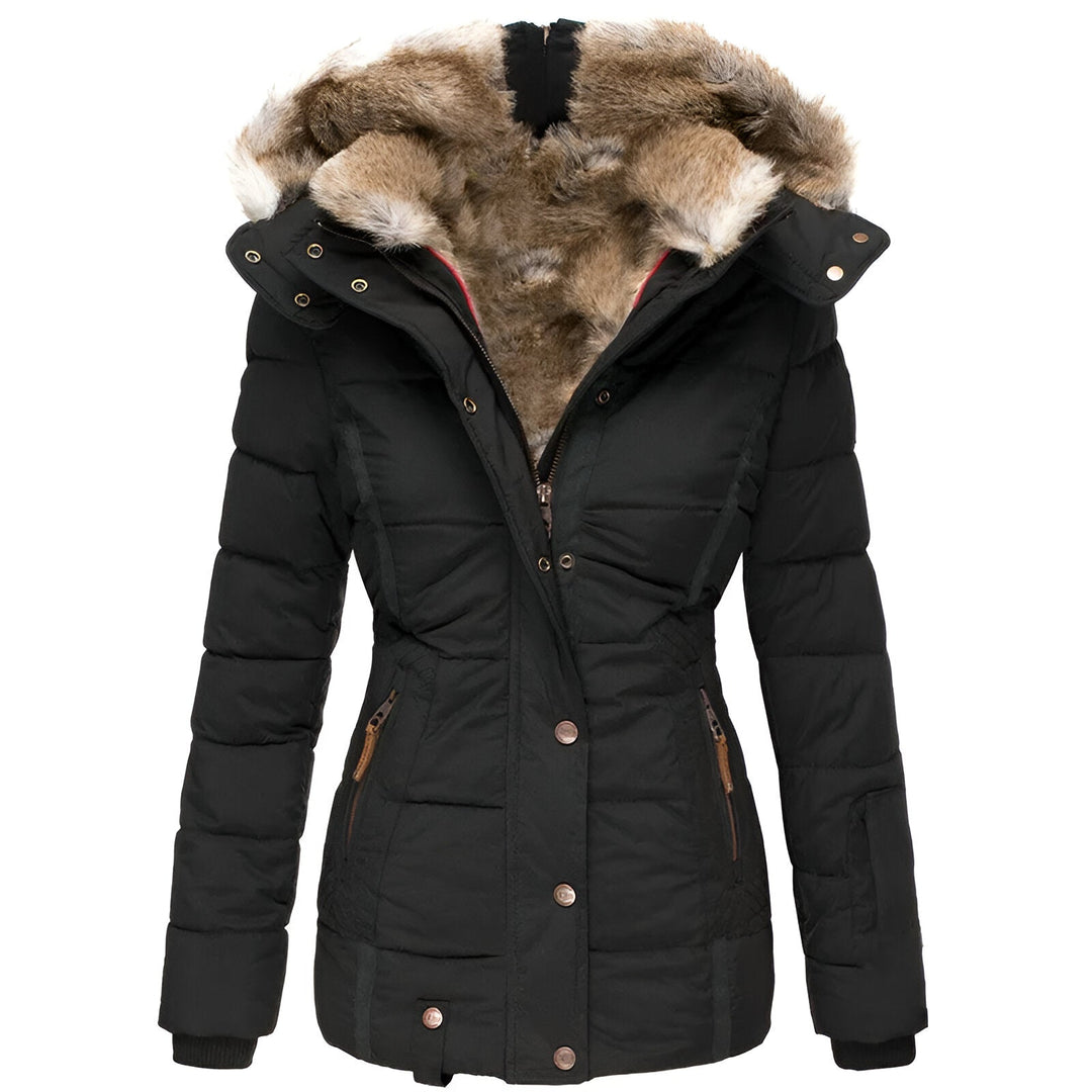 Women's quilted jacket with hood – slim fit design