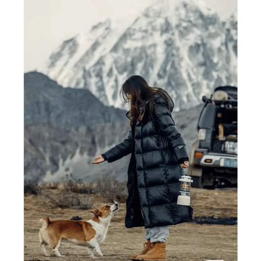 Women's Quilted Coat – Long, Padded Winter Coat in Fashion Style