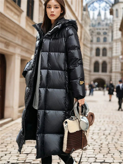 Women's Quilted Coat – Long, Padded Winter Coat in Fashion Style