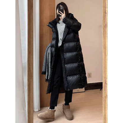 Women's Quilted Coat – Long, Padded Winter Coat in Fashion Style