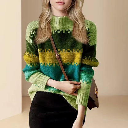 Women's knitted turtleneck sweater – Soft sweater in classic design