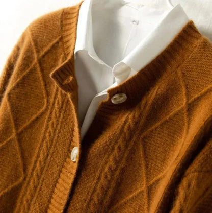 Women's knitted jacket – Classic cardigan made of soft knitwear