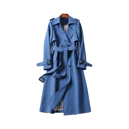 Women's Double-Breasted Trench Coat – Classic Transitional Coat Elegant