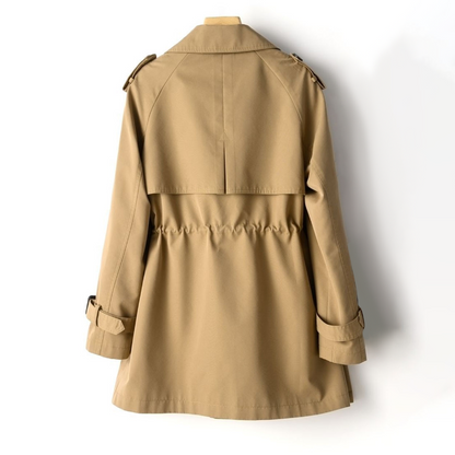 Damen Vintage Trenchcoat – Doppelreihig, Tailliert, Klassisches Design