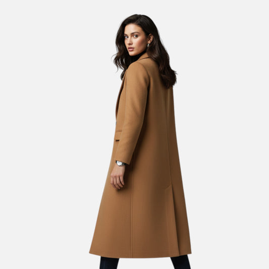 Women's winter coat – with lapel collar and elegant fit