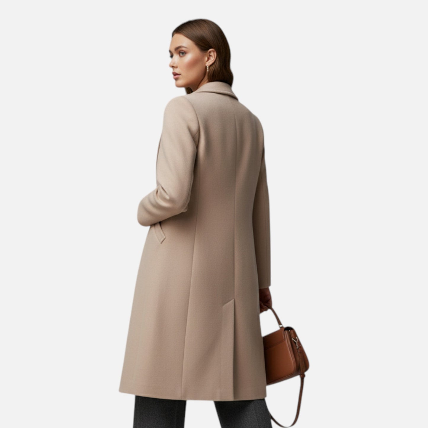 Women's winter coat – with lapel collar and elegant fit