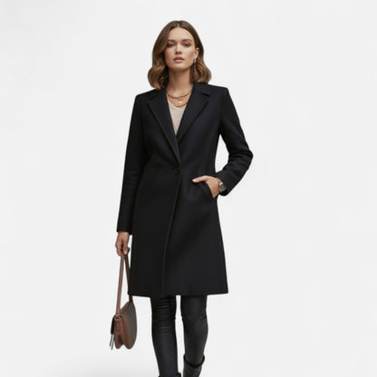 Women's winter coat – with lapel collar and elegant fit