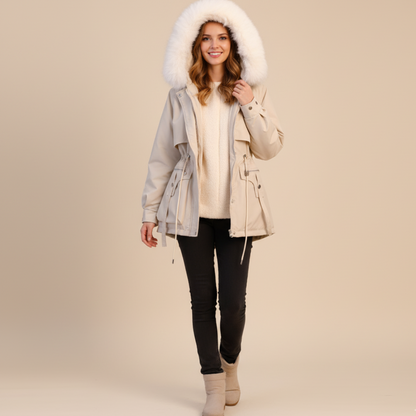Women's winter parka with hood – warm & functional