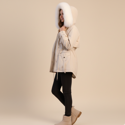 Women's winter parka with hood – warm & functional