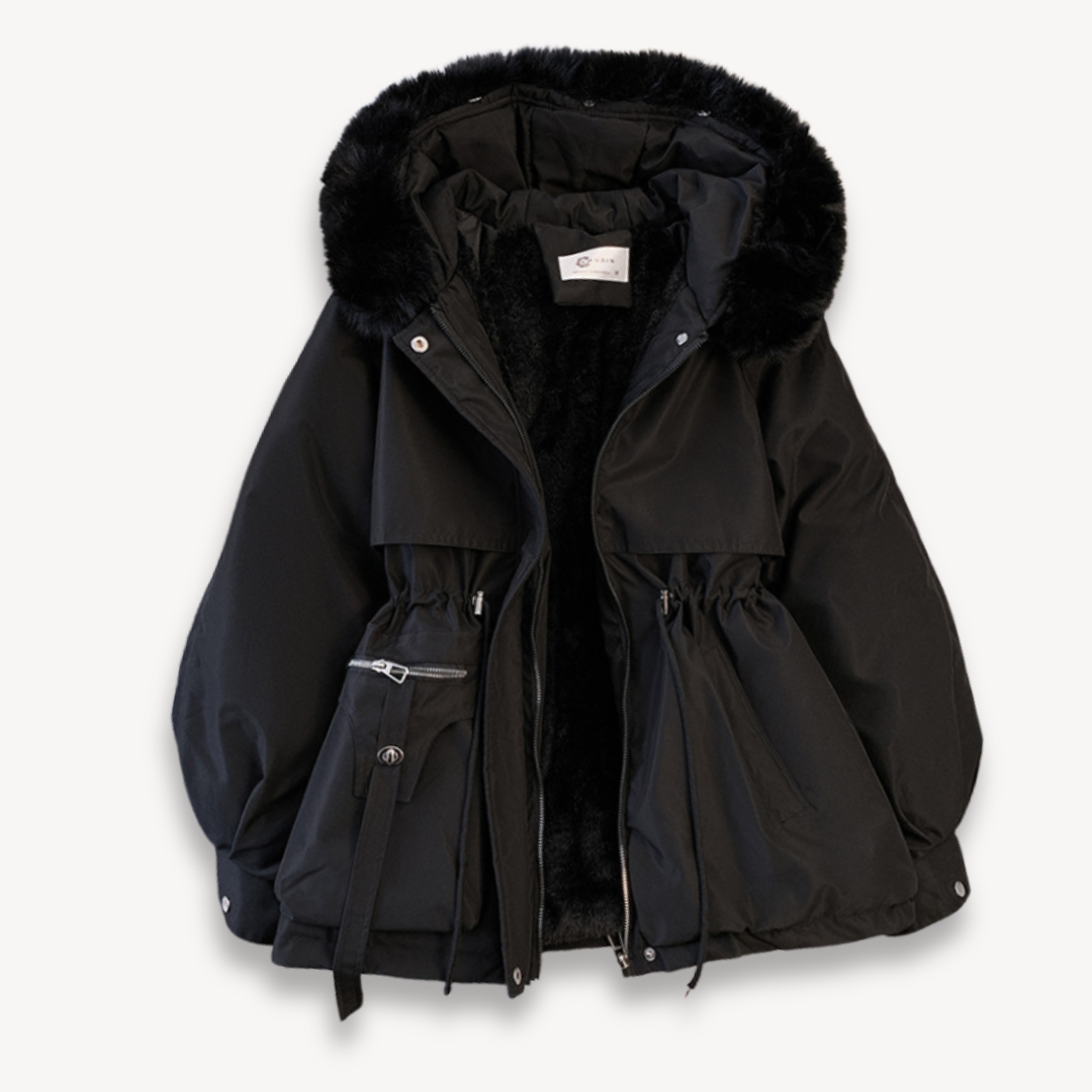 Women's winter parka with hood – warm & functional