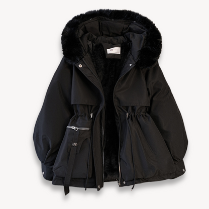 Women's winter parka with hood – warm & functional