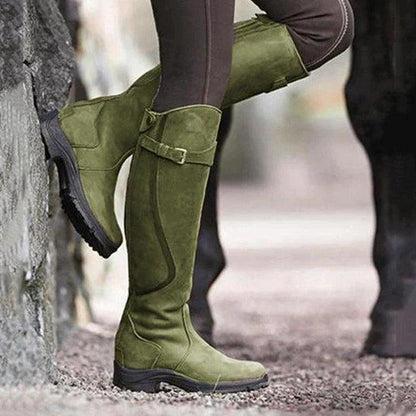 Damen Winterstiefel – Wasserdicht aus Leder im Reitstil