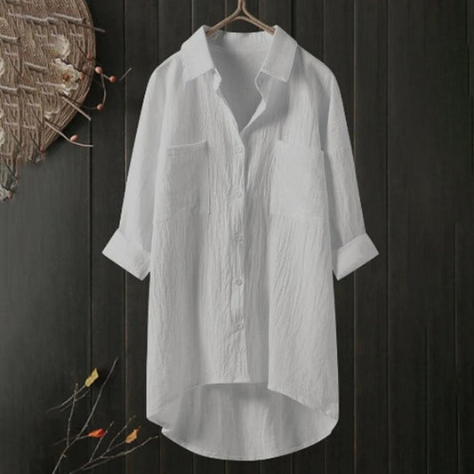 Damen Button-Down-Hemd | Klassische Langarmbluse für Büro & Freizeit