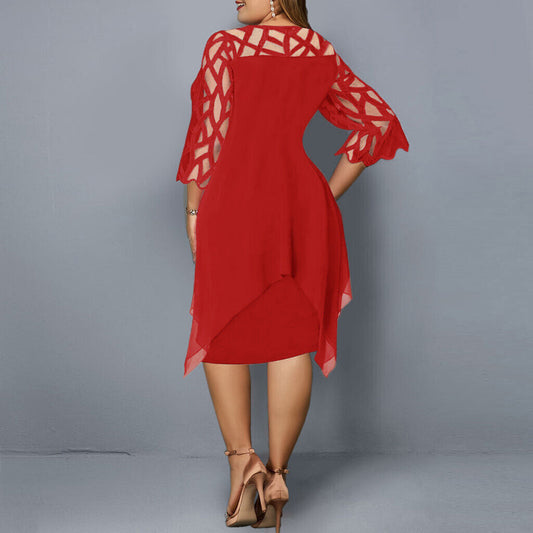 Elegantes Damen Midikleid in Übergröße | Komfortables Kleid für Festliche Anlässe