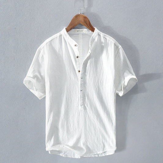 Ethan Herren Linen Shirt | Airy Summer Shirt with Short Sleeves