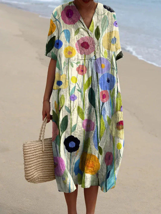 Georgia | Sommerliches Damenkleid mit Blumenmuster | Leicht, feminin & vielseitig