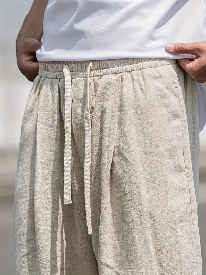 Herren Baggy Leinenhose | Luftige Sommerhose mit weichem Tragekomfort
