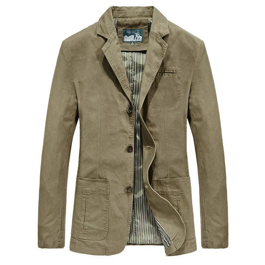 Herren Casual Blazer – Maßgeschneiderte Passform mit Revers & 3-Knopf