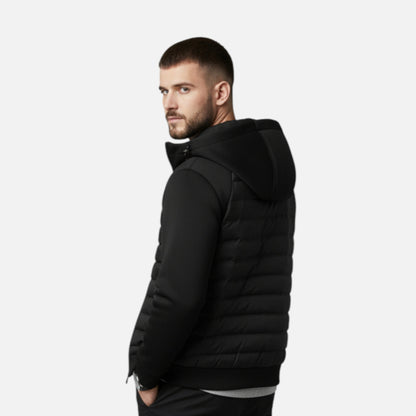 Herren Daunenjacke mit Kapuze – Gestepptes Design