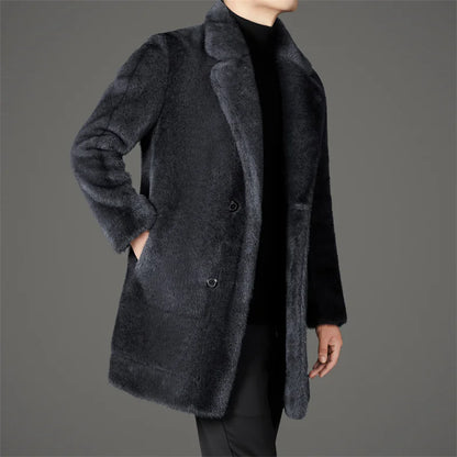 Men's Fur Coat – Single-Breasted Cut with Elegance