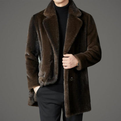 Men's Fur Coat – Single-Breasted Cut with Elegance