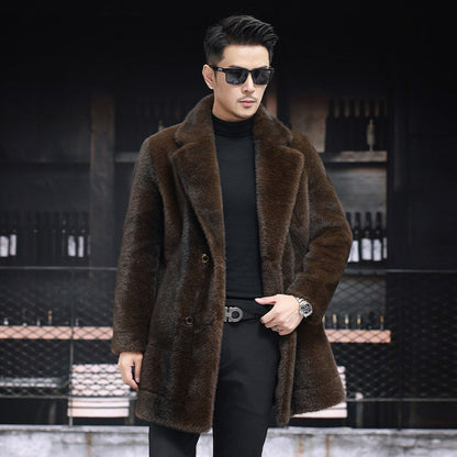 Men's Fur Coat – Single-Breasted Cut with Elegance